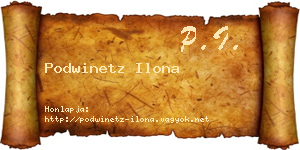 Podwinetz Ilona névjegykártya